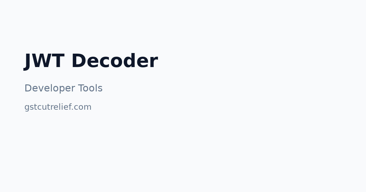 JWT Decoder – GSTCutRelief